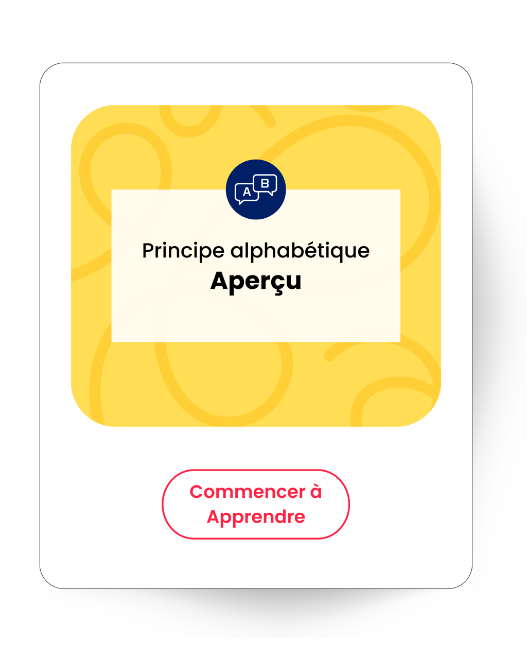 Principe alphabétique Aperçu